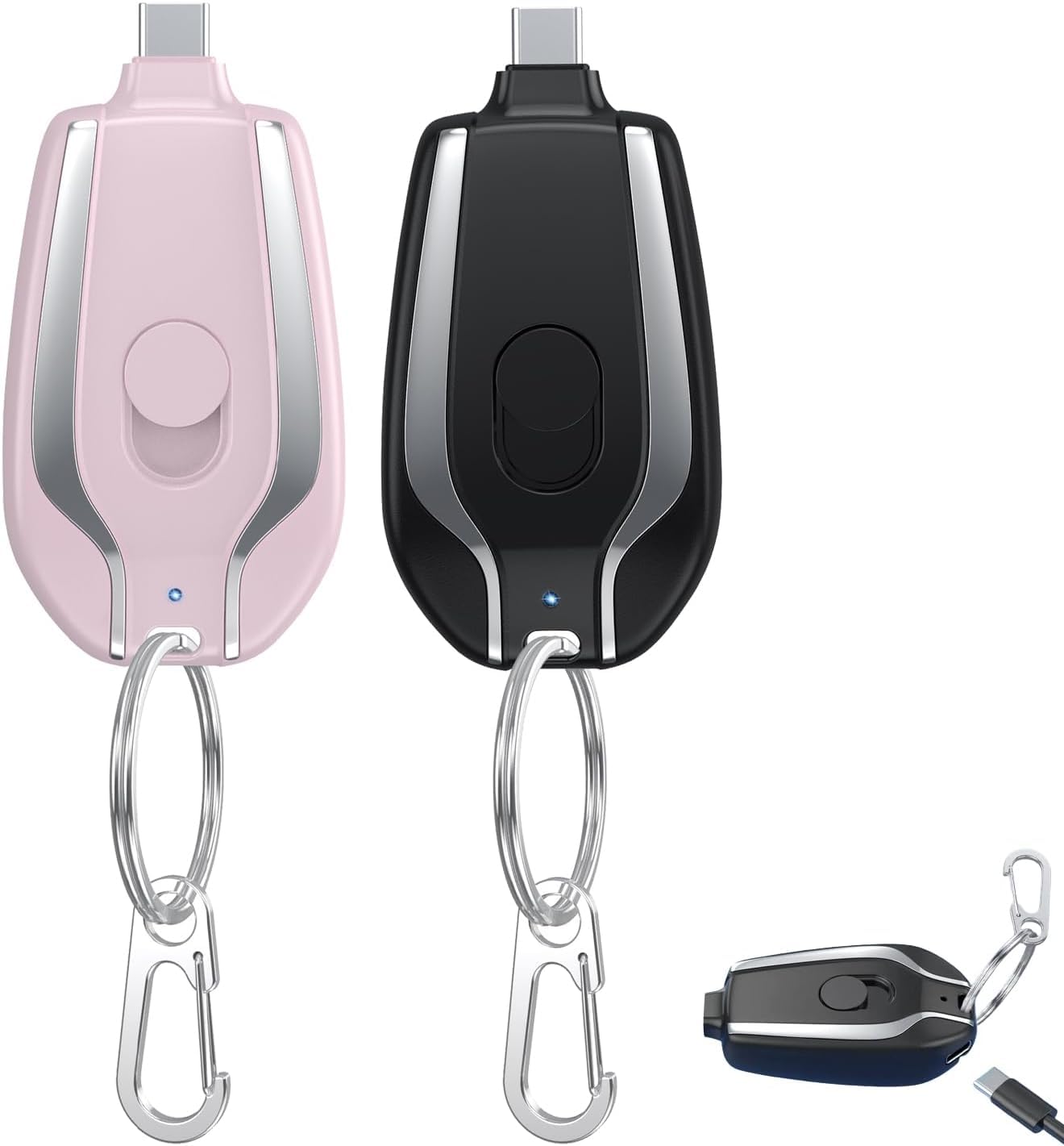 PowerKey™ Mini Emergency Keychain Power Bank – 1500mAh