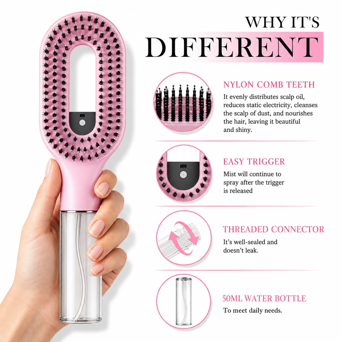 2-in-1 Spray Comb for Hair