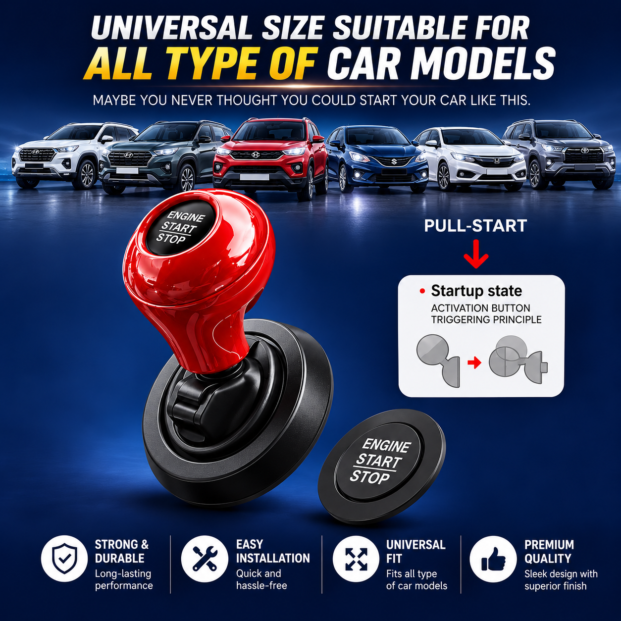 Car Push Start Button Cover (Buy 1 Get 1 free)