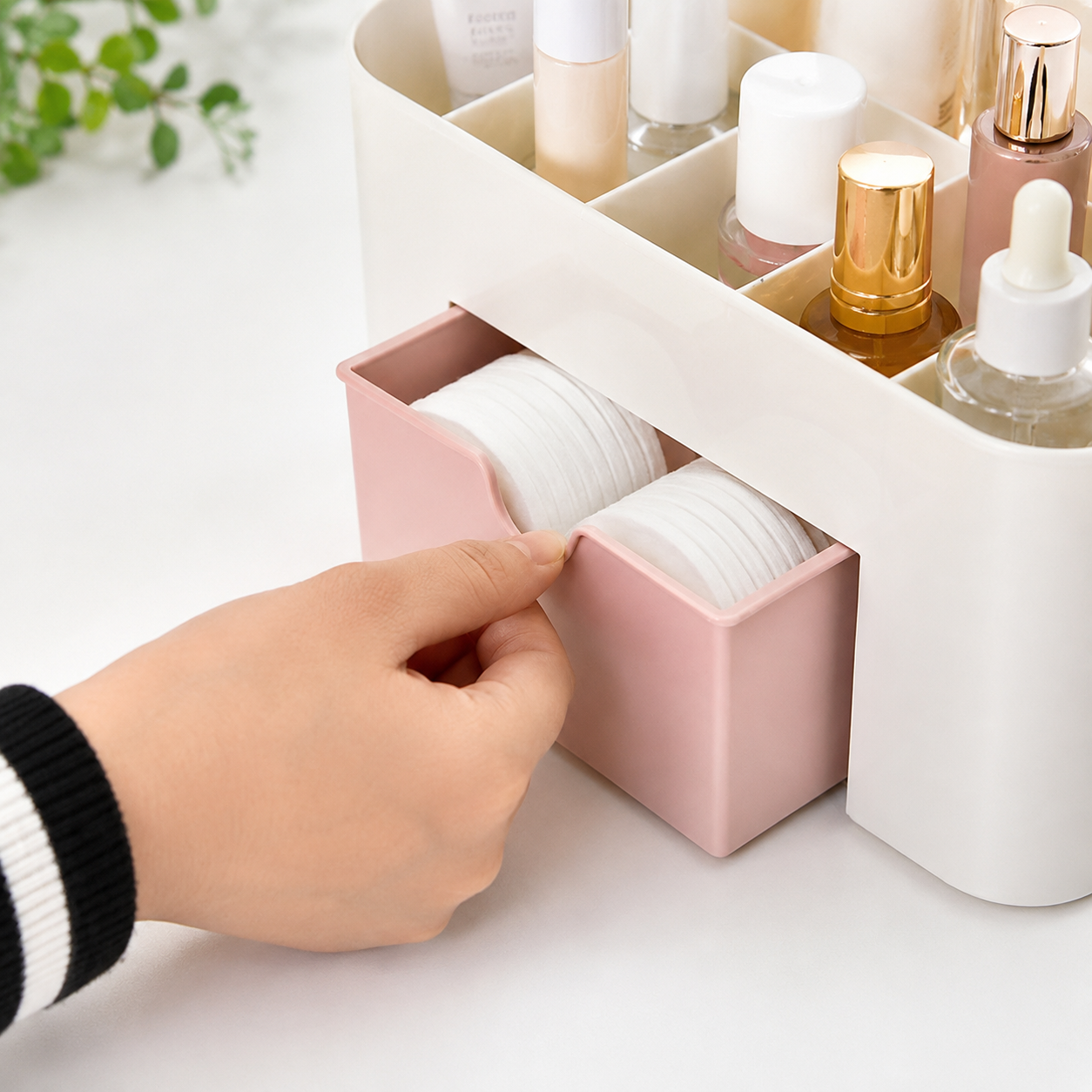 Makeup & Skincare Organizer Box with Drawer