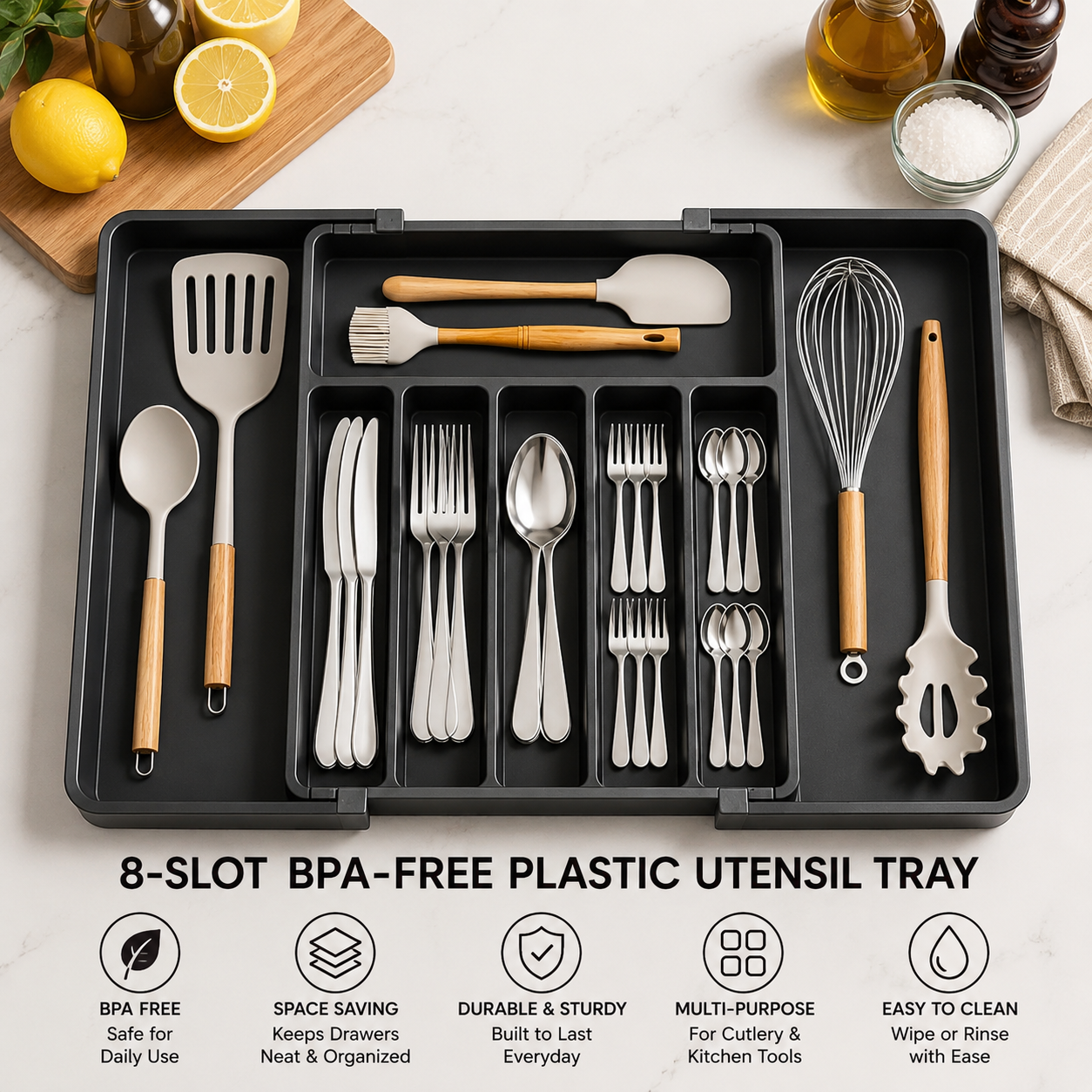 Multipurpose Kitchen Drawer Organizer