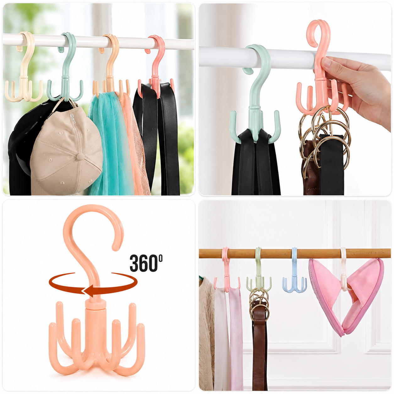 360° Rotating Hanger Hook (Pack of 5)
