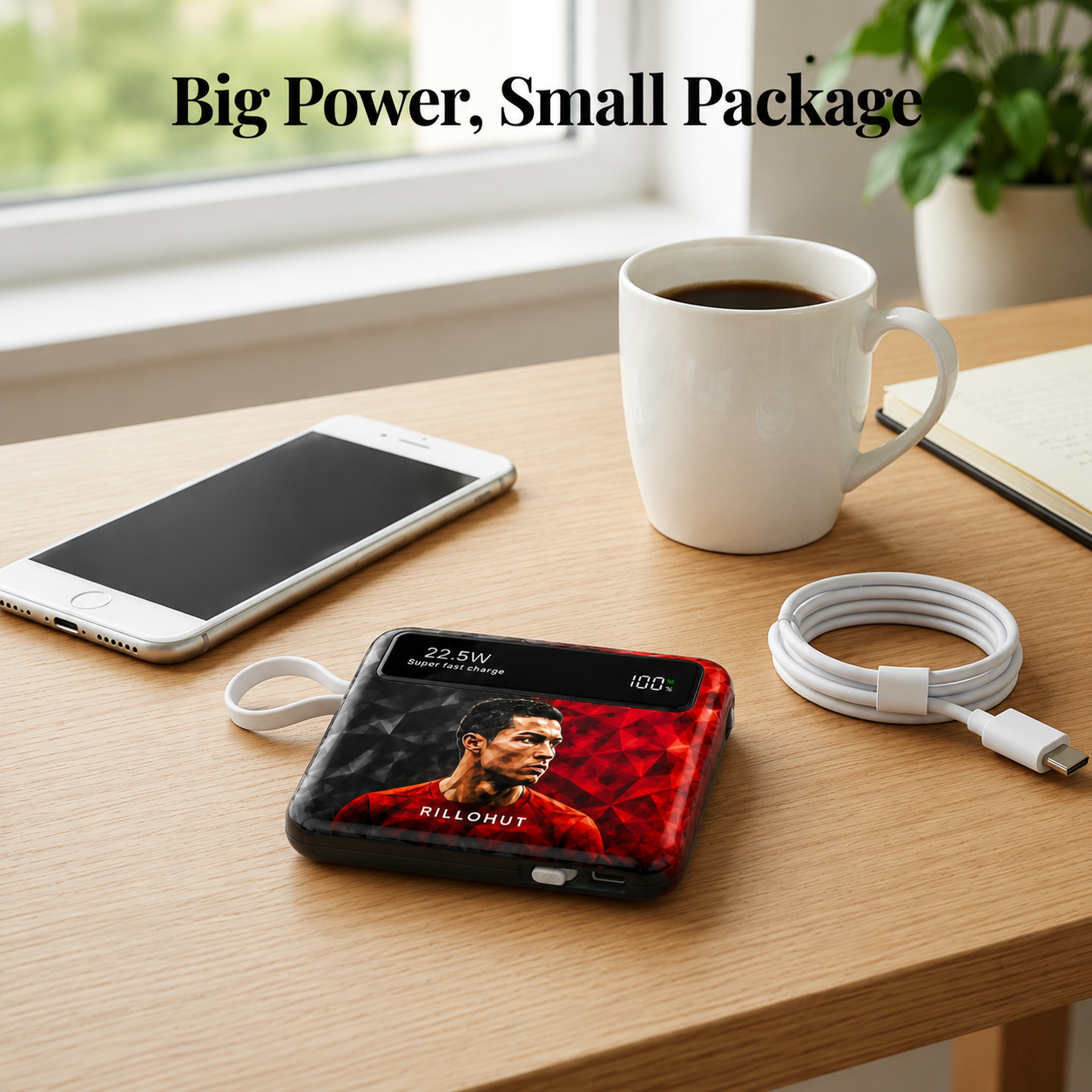 Ronaldo Skin™ 10000mAh Fast Charging Power Bank – Sports Edition
