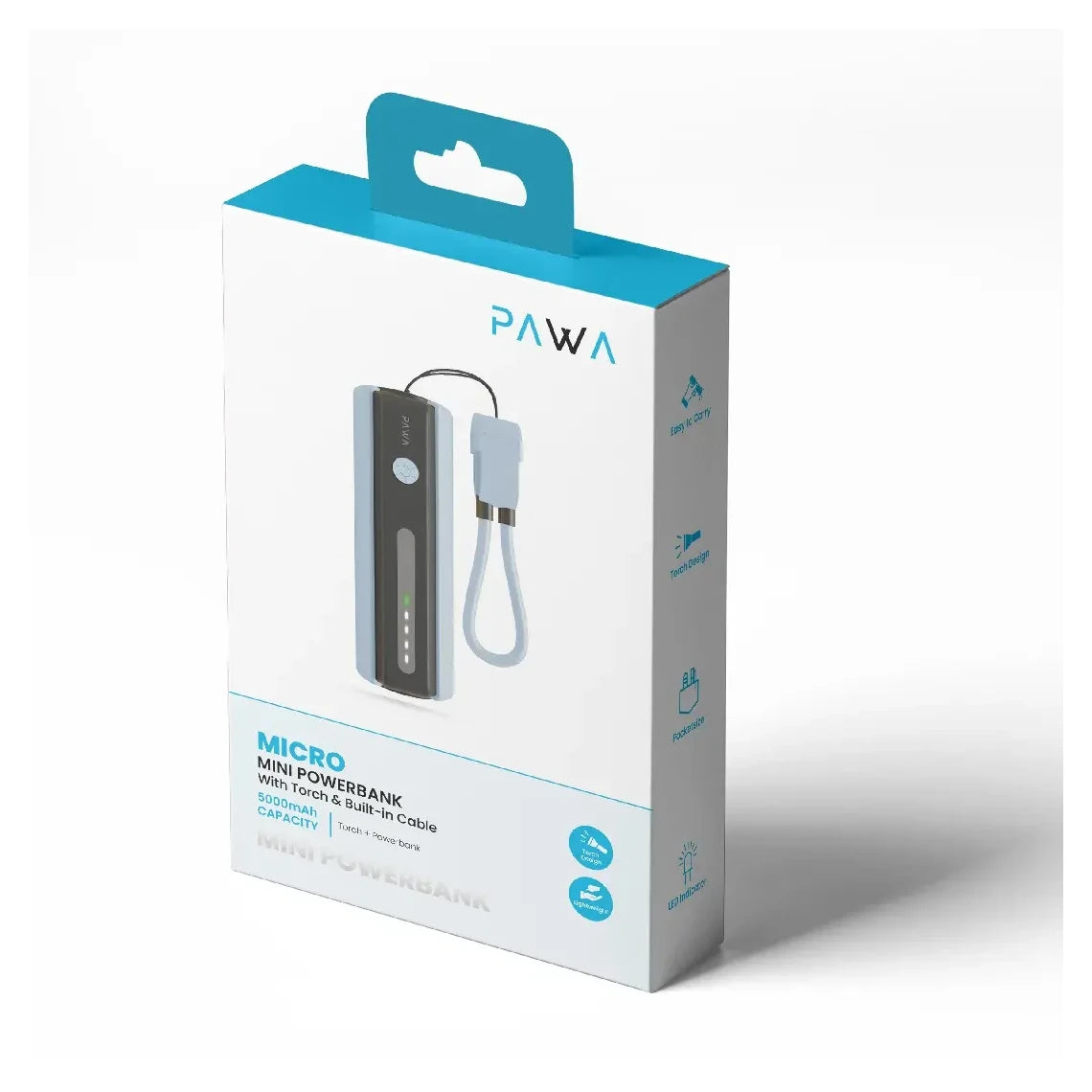 RILLOHUT™ Power Bank with LED Torch – 5000mAh (For Type-C phones)