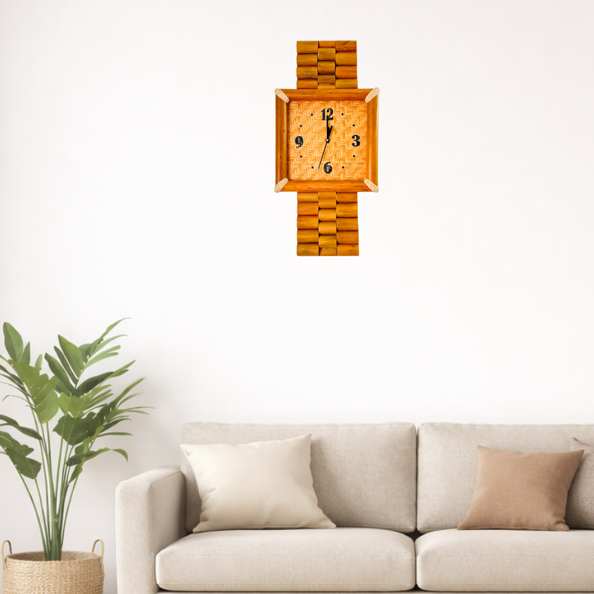 Rillohut Premium Bamboo Dial Wall Clock™