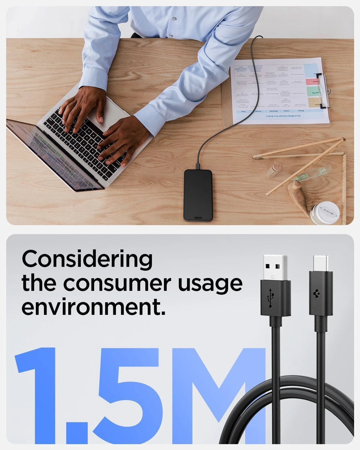 USB to Type C Mobile Charging Cabel
