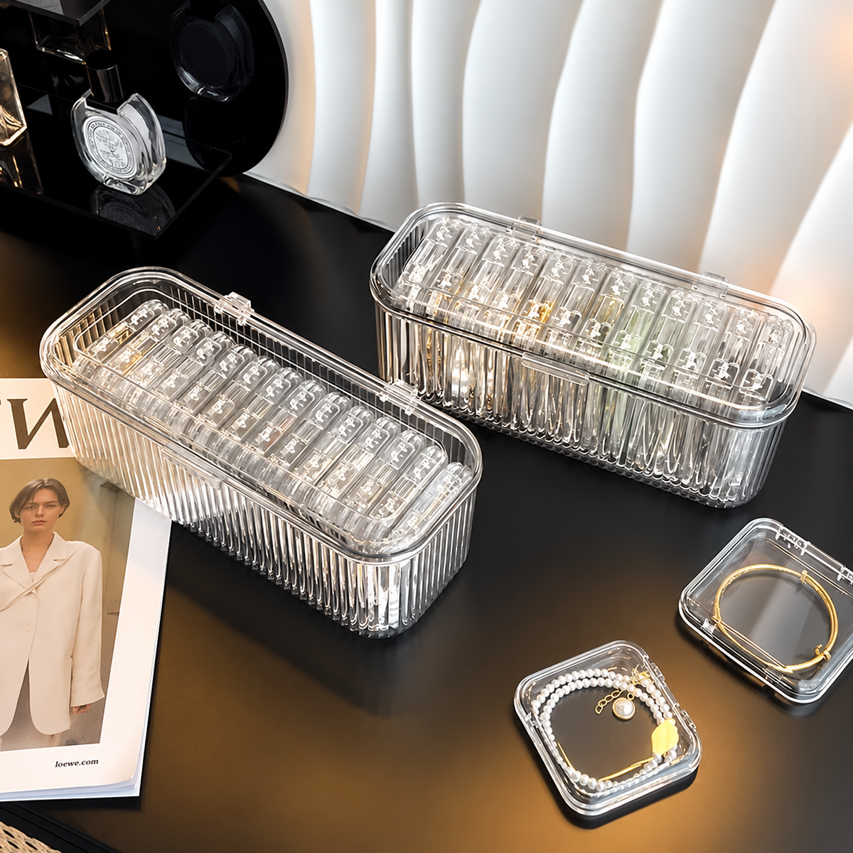 Acrylic Jewellery Organiser Box set