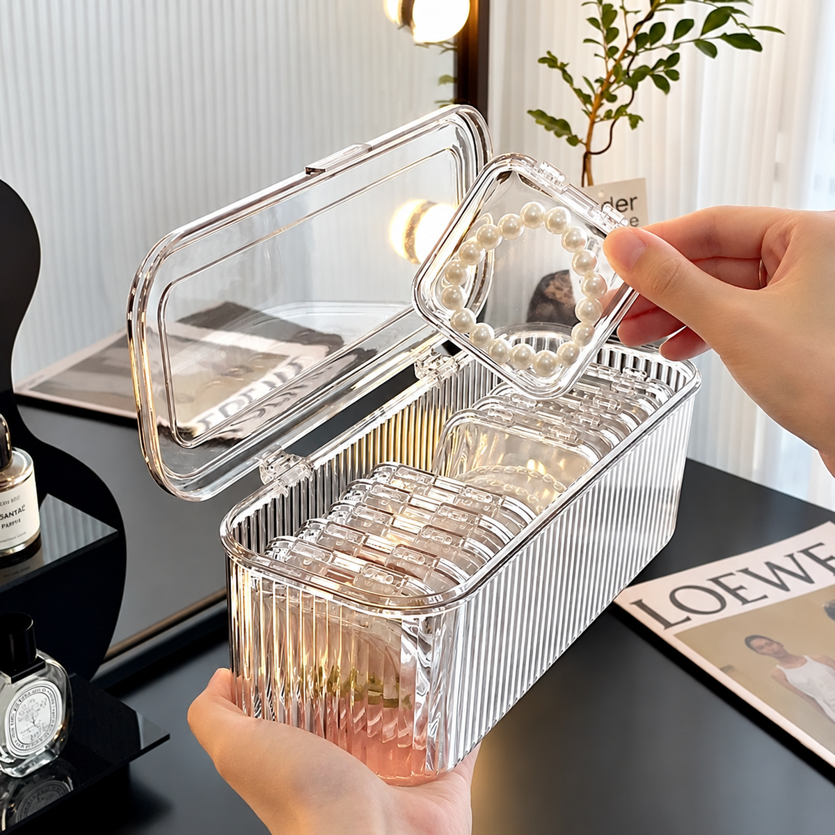 Acrylic Jewellery Organiser Box set
