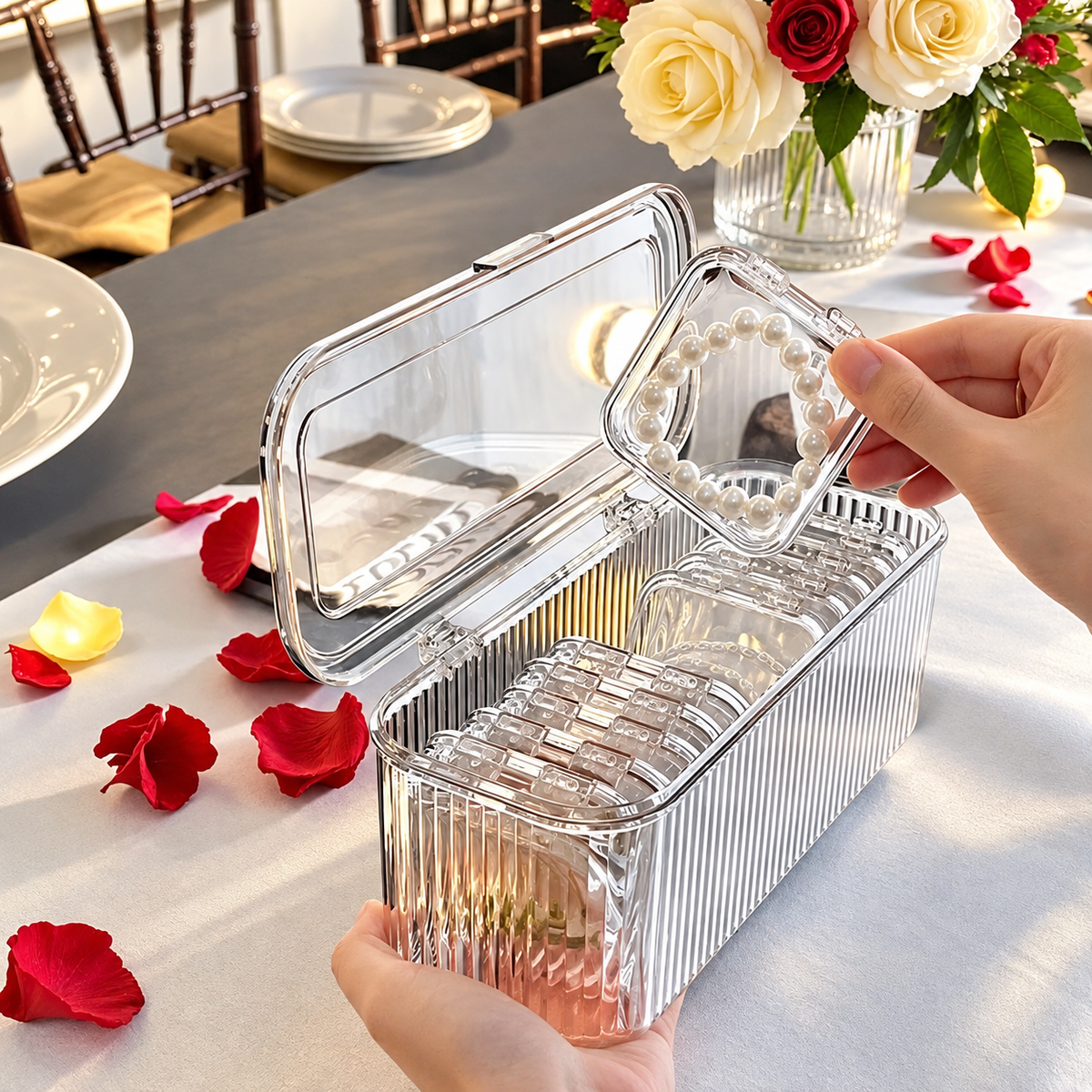 Acrylic Jewellery Organiser Box set