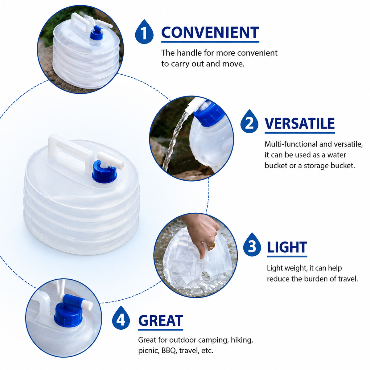 Foldable Water Bucket