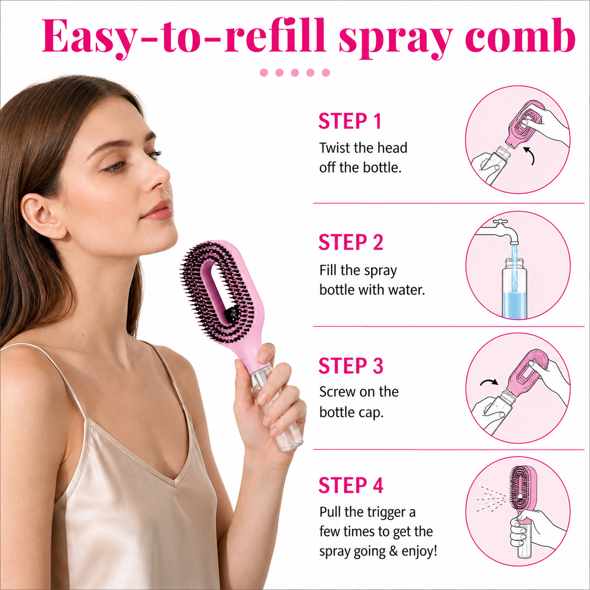 2-in-1 Spray Comb for Hair