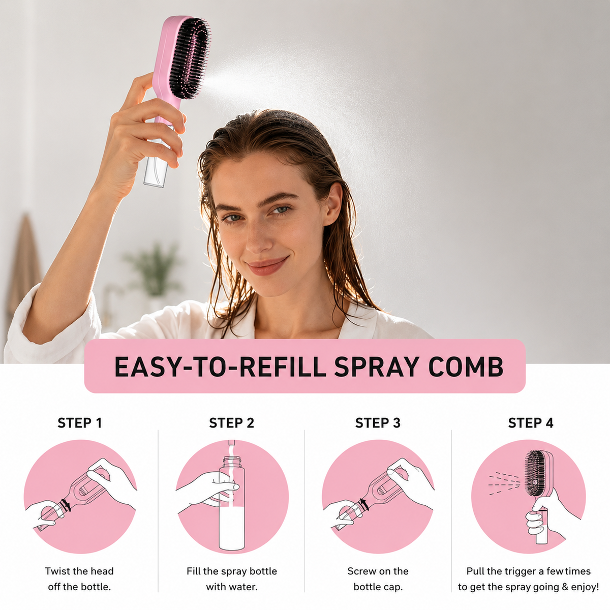 2-in-1 Spray Comb for Hair
