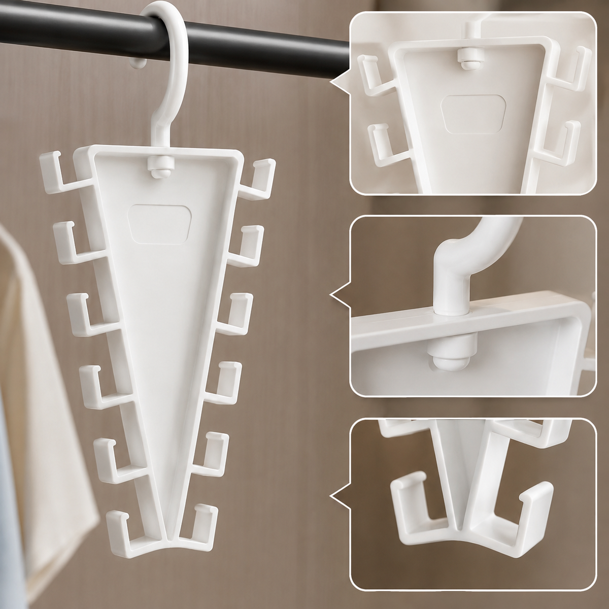 V-Shaped Wardrobe Clothes Organizer