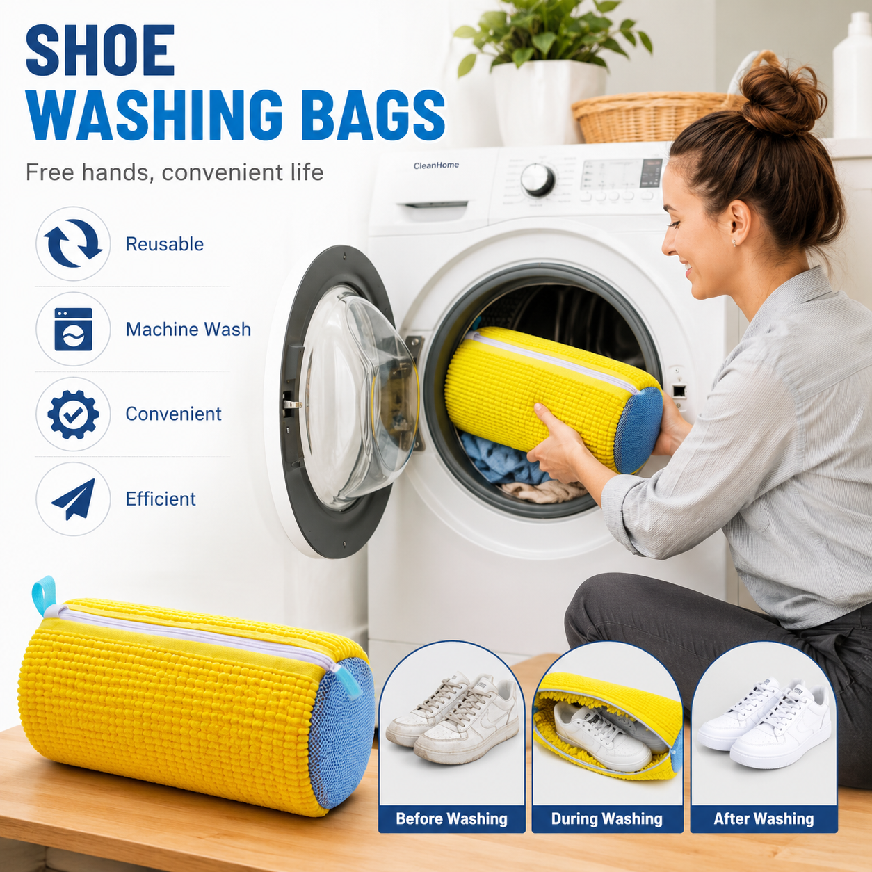 Shoe Washing Machine Laundry Bag