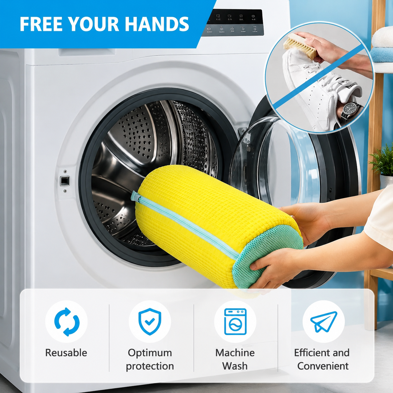 Shoe Washing Machine Laundry Bag