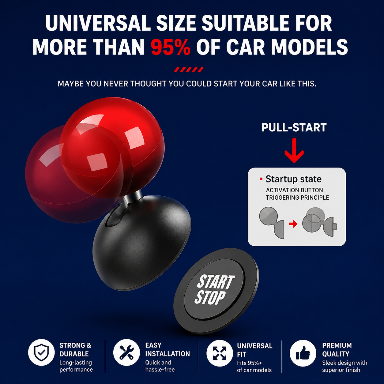 Car Push Start Button Cover (Buy 1 Get 1 free)