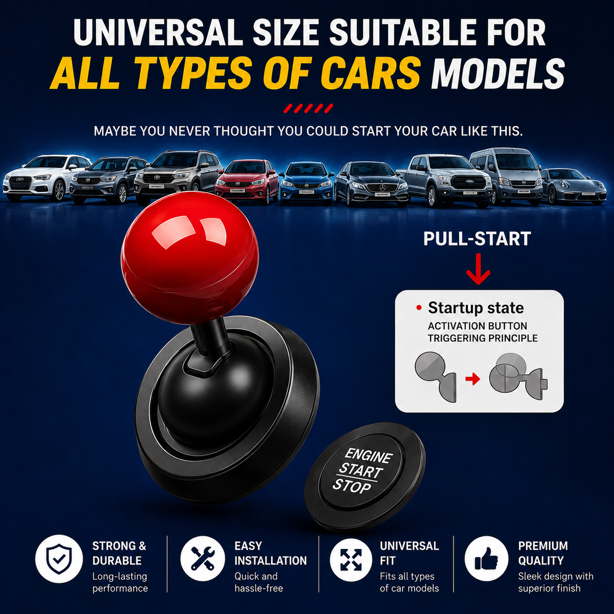 Car Push Start Button Cover (Buy 1 Get 1 free)