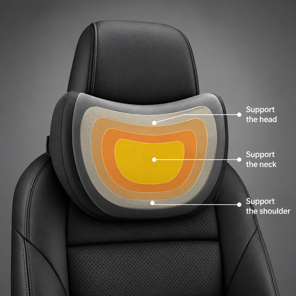 Premium Memory Foam Car Neck Pillow (1 Piece)