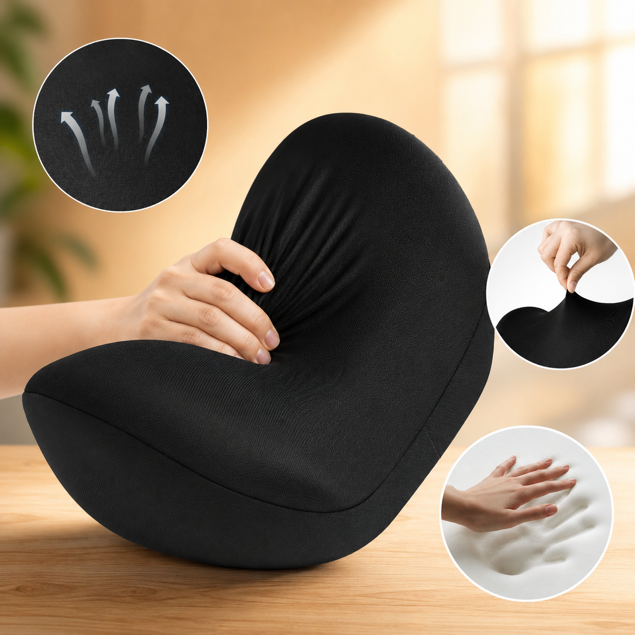 Premium Memory Foam Car Neck Pillow (1 Piece)