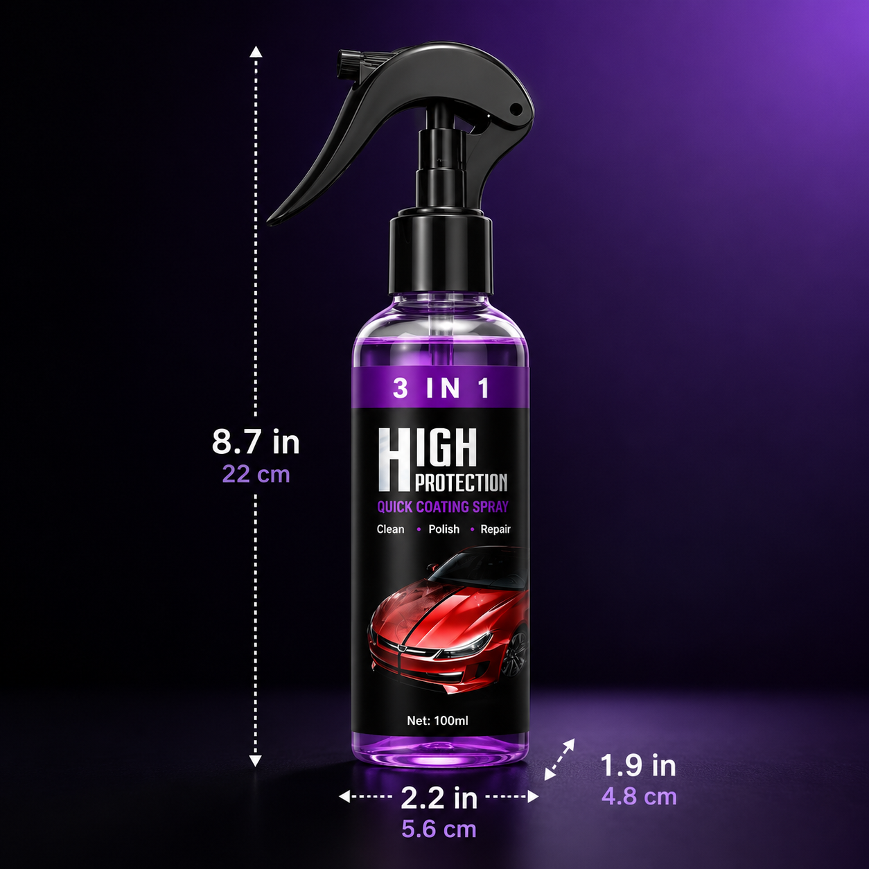 Car Scratch Repair Spray 3 in 1