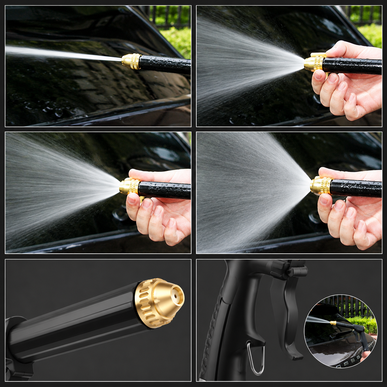 Adjustable Brass Hose Nozzle for Car Washing