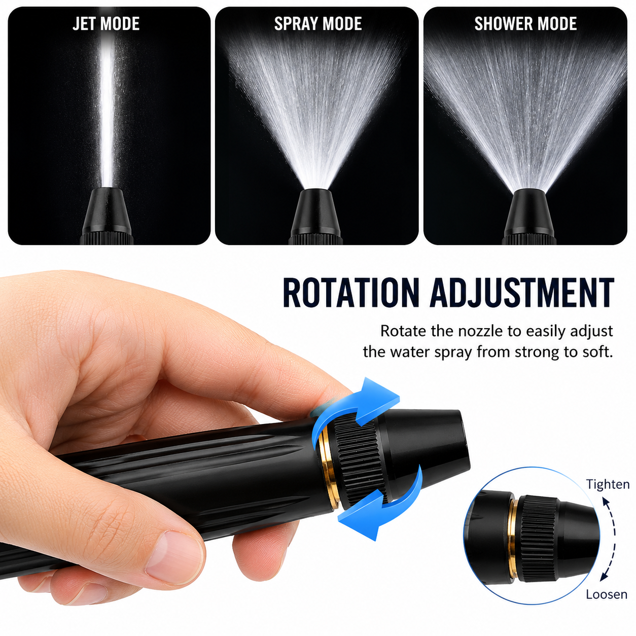 Adjustable Brass Hose Nozzle for Car Washing