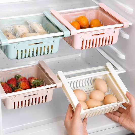 Adjustable Fridge Storage Basket (Pack of 4)