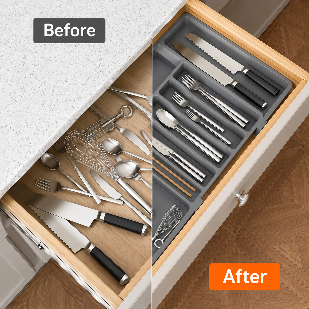 Multipurpose Kitchen Drawer Organizer