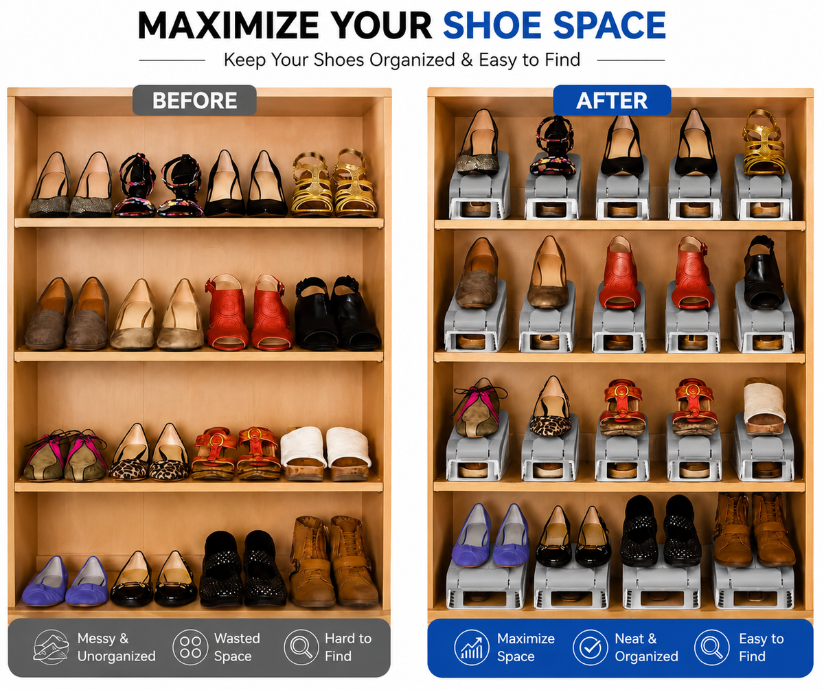 Adjustable Shoe Organizer™ (Pack of 4)