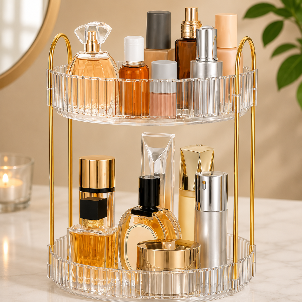 360° Rotating Makeup & Skincare Organizer