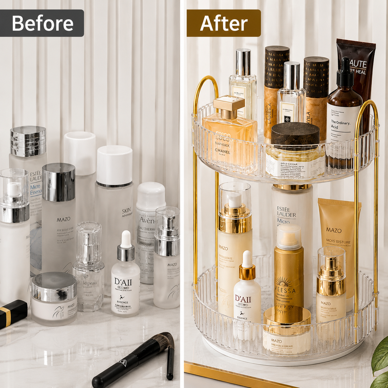 360° Rotating Makeup & Skincare Organizer