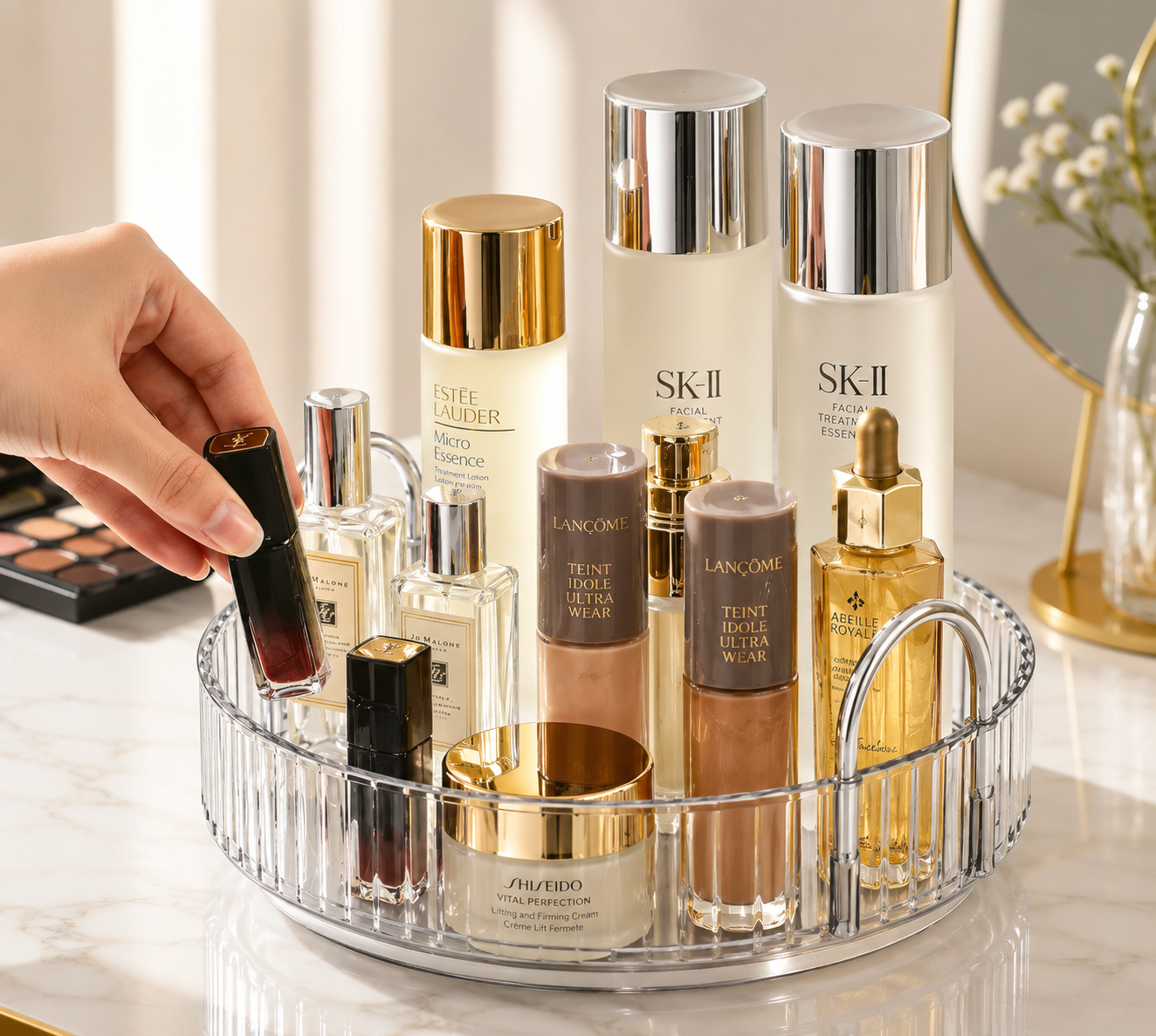 360° Rotating Makeup & Skincare Organizer