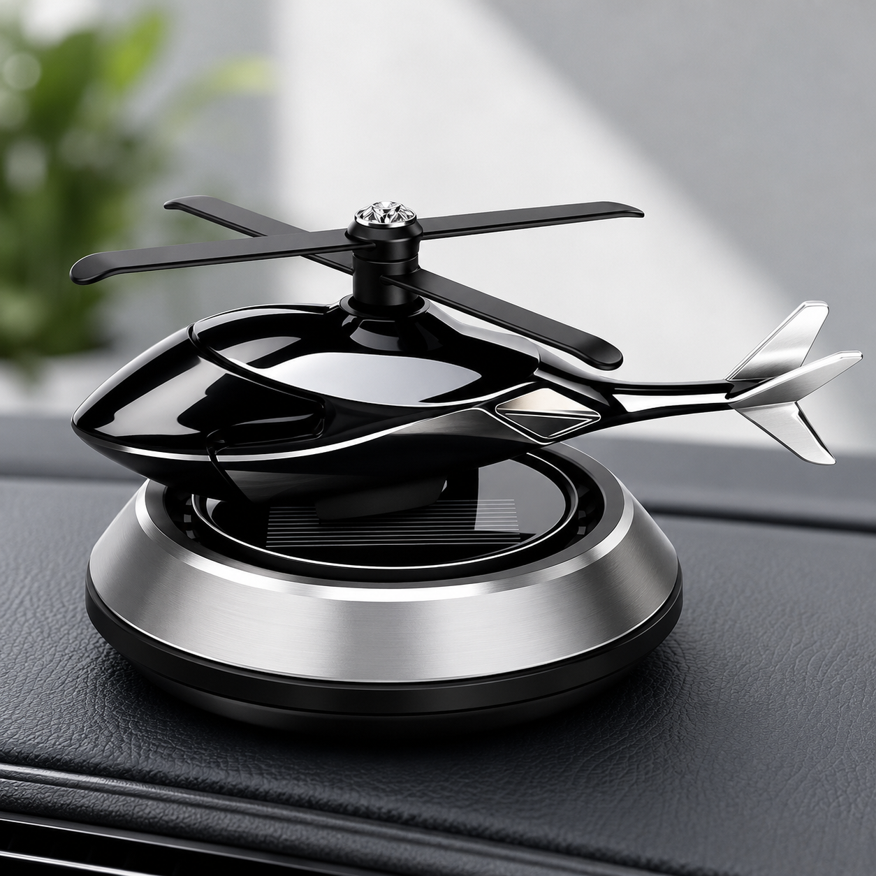 Solar-Powered Rotating Helicopter Car Air Freshener