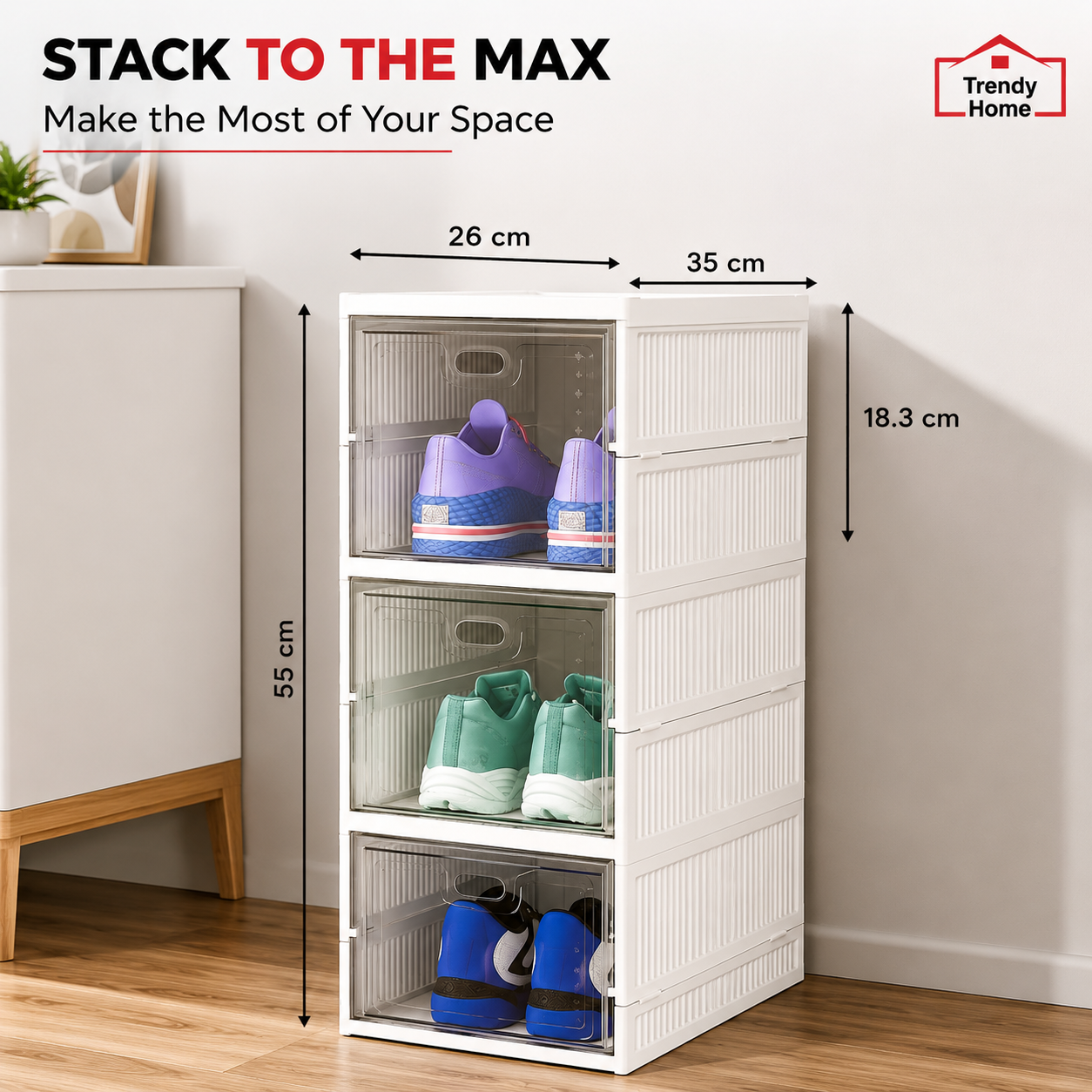 Foldable Shoe Rack Box