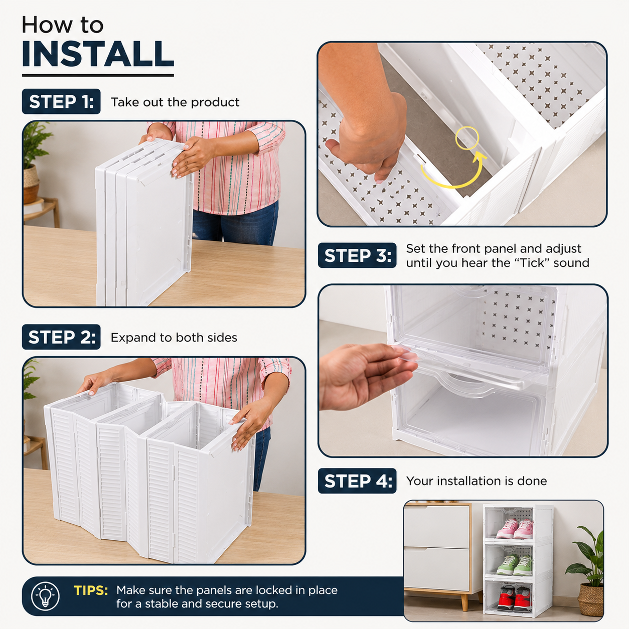 Foldable Shoe Rack Box