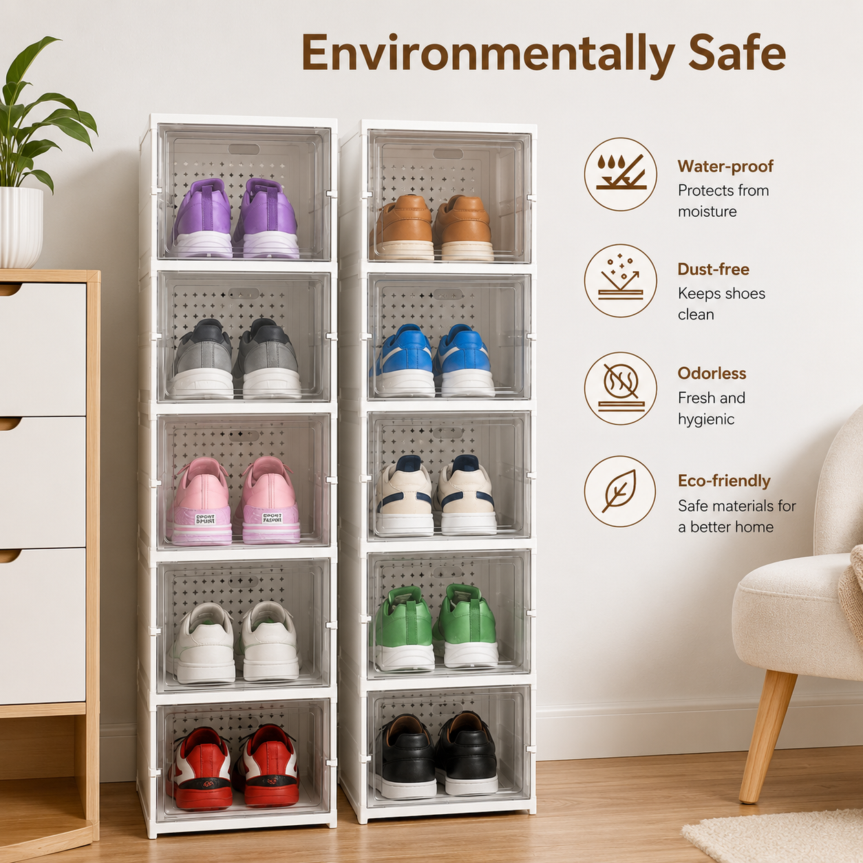 Foldable Shoe Rack Box
