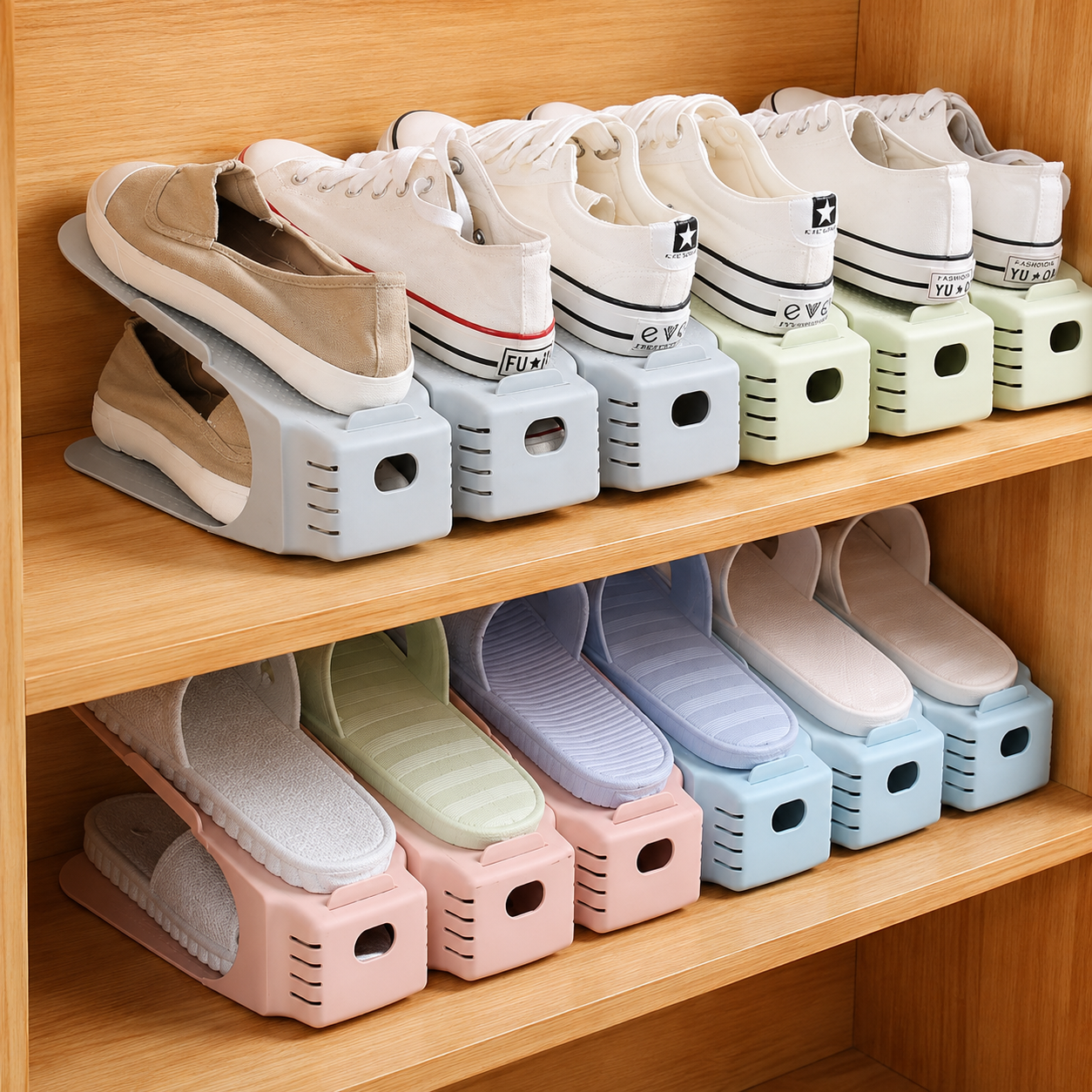 Adjustable Shoe Slot Organizer™ | (Pack of 5)