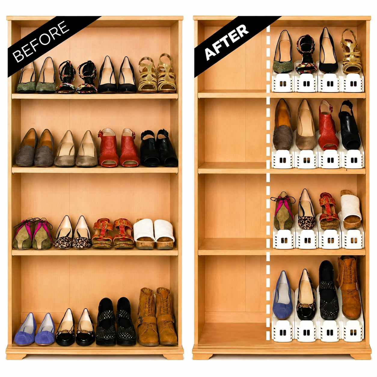 Adjustable Shoe Slot Organizer™ | (Pack of 5)