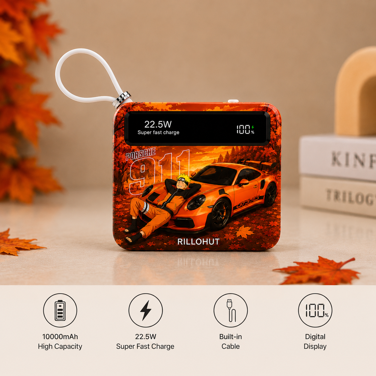 Porshe Skin™ 10000mAh Fast Charging Power Bank – Car Edition