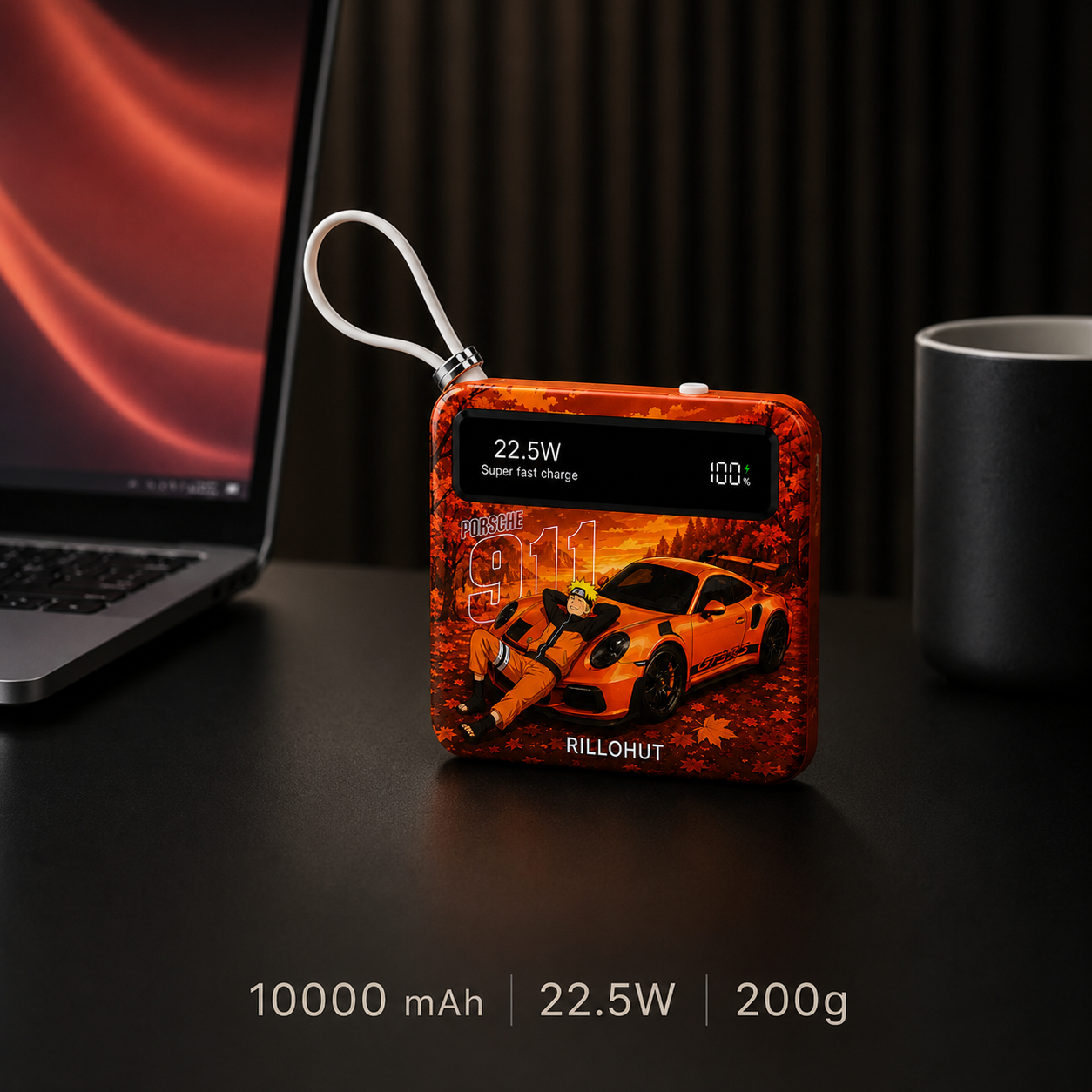 Porshe Skin™ 10000mAh Fast Charging Power Bank – Car Edition
