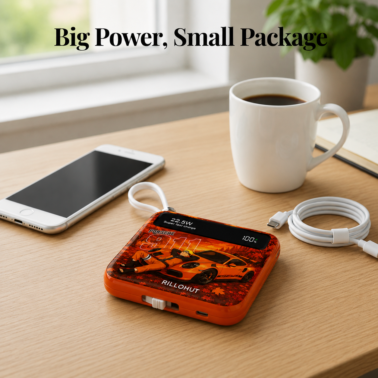 Porshe Skin™ 10000mAh Fast Charging Power Bank – Car Edition
