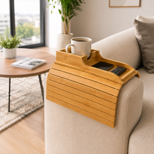 FlexiHome™ Foldable Couch Tray with Cup Holder
