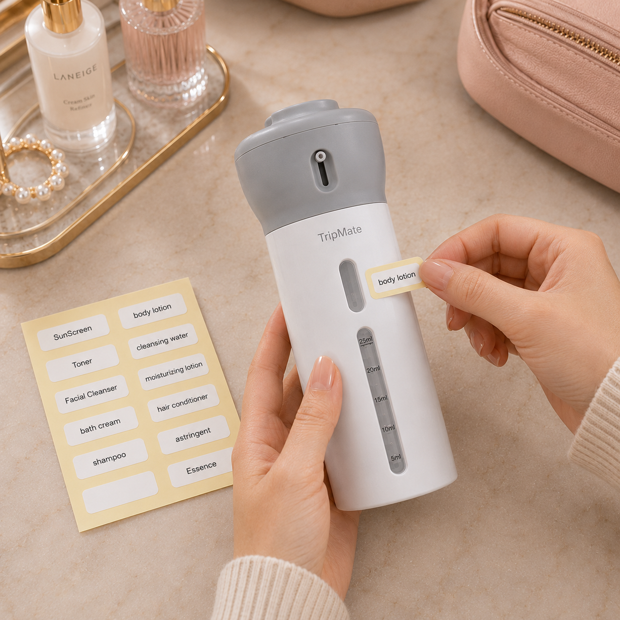 TripMate™ 4 in 1 Travel Dispenser
