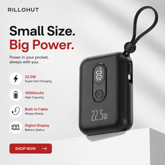 Rillohut Power Bank 10000mAh | 22.5W Fast Charging