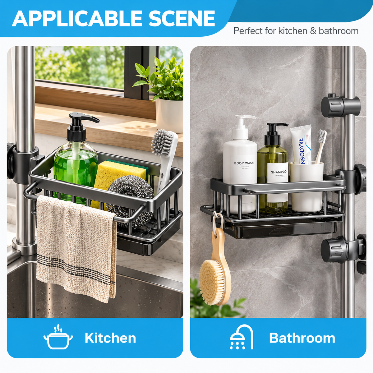 Kitchen Sink Organizer Rack