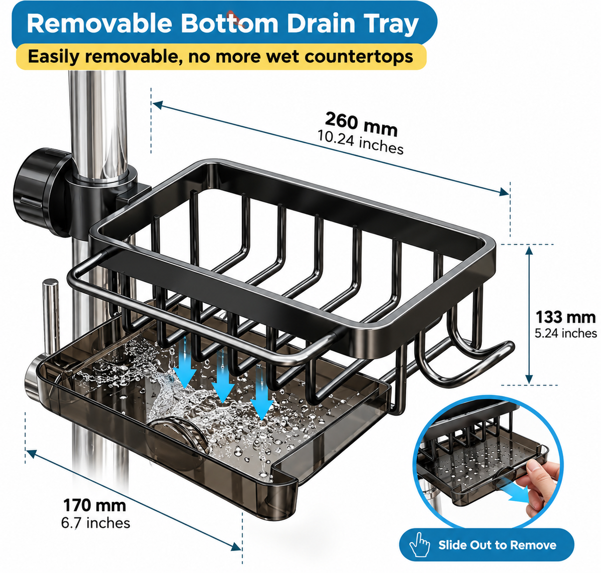 Kitchen Sink Organizer Rack
