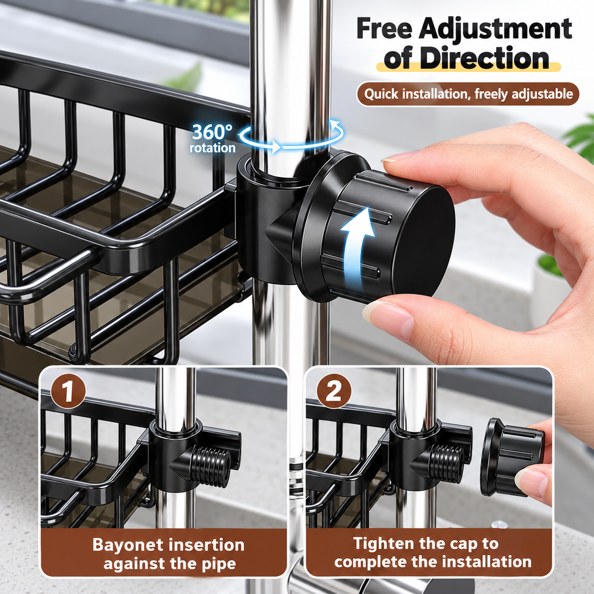 Kitchen Sink Organizer Rack