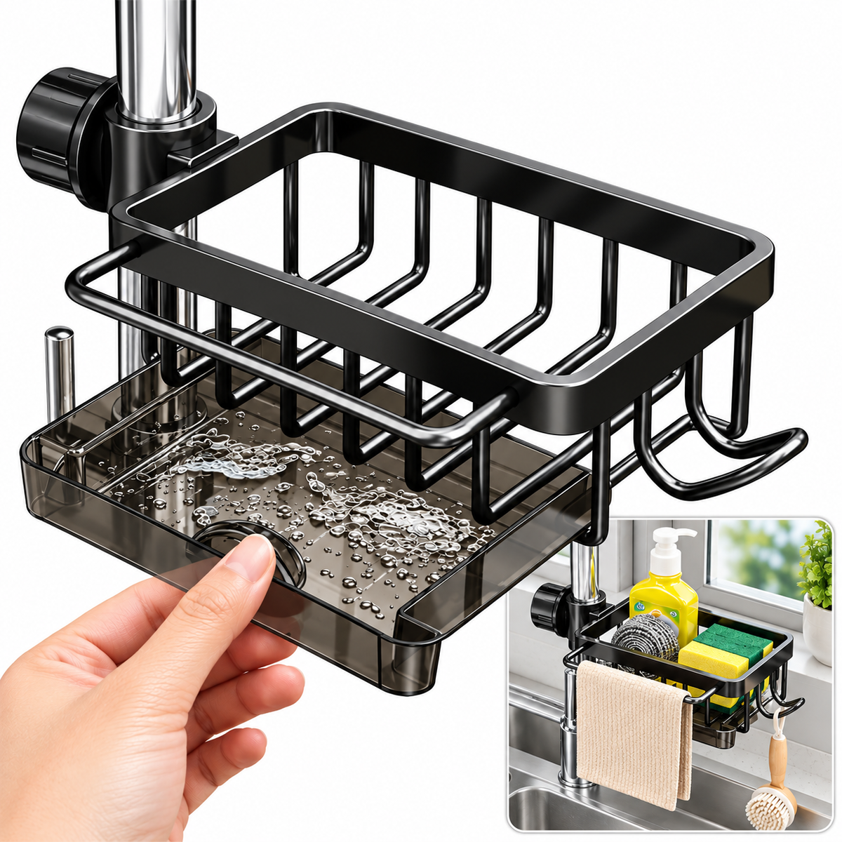 Kitchen Sink Organizer Rack