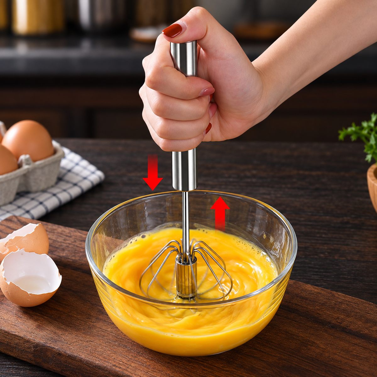 Stainless Steel Hand Mixer & Egg Beater