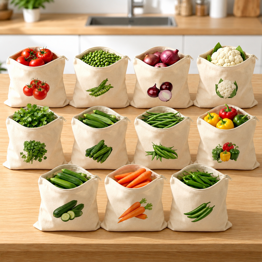 Eco-Friendly Kitchen Vegetable Bag (Pack of 10)